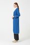 Hatunatila Crochet Detailed Knitwear Poncho Cardigan 8556 Blue - 2