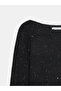 10836 Wool Blend Glitter Boat Neck Sweater-Black - 8