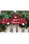 Merry Christmas Car-Shaped Christmas Ornament – Glitter Decor - 2