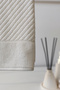 Diagonal Striped Bath Towel 90X150 cm - 100% Cotton, Highly Water Absorbent Towel - Cream - 3