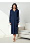 Night Dress with Long Sleeves and Collar