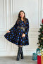 V-Neck Ruffled Flannel Dress - 3