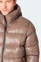 Hoot Men's Hooded Inflatable Brown Coat & Jacket - 2