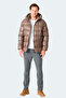 Hoot Men's Hooded Inflatable Brown Coat & Jacket - 7