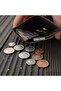 Men's Faux Leather 5-Compartment Card Holder Slim Wallet Business Card Holder with Double-Sided Coin Compartment (10X8Cm) - 2
