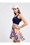 Stretch Fabric Diver Fabric Cross-Waisted Sports Shorts Skirt - 3