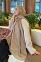 G Desen Ayrobin Floş Jacquard Shawl in Mink Color - 4