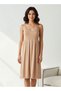 Sleeveless Night Dress with Lace Trim and Adjustable Straps