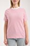 Women's 100% Cotton Pinstripe Basic Round Neck Short Sleeve T-Shirt 6012 - 4