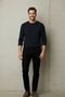 Men's Stretchy High Waist 5 Pocket Black Jeans - 3
