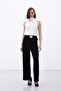 Palazzo Crepe Trousers - Black - 4