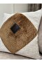 Design Throw Pillow Cover 40 X 40 Limited Edition Brown Leather Checkered - 2