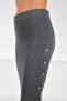 Anthracite Buttoned Cashmere Pencil Women's Knitwear Skirt - 3