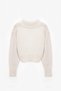 Ecru Shirt Collar Long Sleeve Cashmere Women's Knitwear Sweater - 7