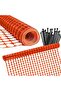 Plastic Safety Fence Mesh Construction Barrier Netting Orange 15 Yards (FENCE & TIES)