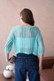 Women's Boat Neck Knit Detail Lace-Like Knit Knitwear Sweater 8277Sw - 6