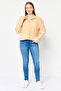 Women Mock Neck Textured Sweater, Beige - 2
