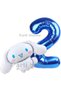 Kuromi Concept Cinnamoroll Foil Balloon 100 cm and 2 Year Old Navy Blue Foil Number Balloon Set - 7