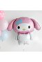 Sanrio My Melody Concept Foil Balloon and 7 Year Old Pink Foil Number Balloon Set - 3
