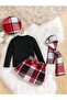 Winter Hat Scarf Skirt Plaid Set Set of 4
