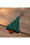 3-Piece Cute Christmas Themed Pine Tree Amigurumi Hand Knitted Keychain and Bag Accessory - 2