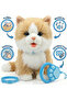 Fluffy Cat Toy for Kids Remote Control Leash Electronic Musical Pet Kids Toy Interactive Plush Toy - 2