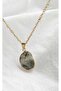 Stainless Steel Chain Labradorite Natural Stone Chakra Balancer Necklace