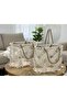 سلة رحلات خوص Woven Macramé Storage Basket with Rope Handles