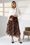 Plaid Pattern Asymmetrical Chiffon Skirt–Lightweight Fabric and Trendy Design - 2