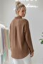 Cinnamon Color Shirt Collar Long Sleeve Buttoned Casual Muslin Woven Shirt 75 65 - 4