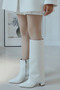 Look Dust Cover Detailed Detachable Attachment Boots Pointed Toe Women's Shoes White Cloud Dancer - 2