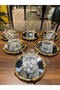 Tea Set for 6 People with Gold-Detail Metal Plate and Zeo Glass - 3
