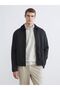 Southblue Black Standard Fit Velvet Collar Men's Coat
