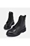 Large Size Women's Boots 41-42-43-44-Black Leather - 5