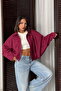 Scuba Suede Coat - Burgundy |   F2017
