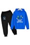 Funny Number Printed Hooded Combination Bottom-Top Tracksuit Set