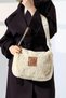 Women's Cream Plush Bag Crossbody Shoulder and Arm Bag - 6