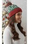 Glittery Red Pompom Christmas Beanie |   Unisex Women's Men's Winter Beanie - 2