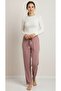 Dark Powder Color Women's Pajama Bottoms Relaxed Fit Velvety Softness