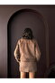 Faux Fur Look Women's Jacket - Light Brown - 4