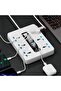 Extension Cord — 6 AC Outlets, 5 USB Ports & 1 USB-C, 3M Cable, 2500W (White) - 3