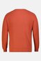 Men Crew Neck Textured Long Sleeve Sweater, Rusty Orange - 2