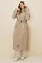 Belted K Hooded Coat 90592 - 2