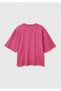 Women's dark pink 100% cotton front print Printed crew neck t-shirt - 4