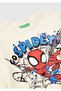 Boy's Cream Spiderman Printed Logo Label Long Sleeve T-Shirt - 3