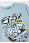 Boy's light blue front and back Printed long sleeve t-shirt - 3