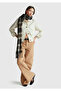 Women's Cream 100% Cotton Pocket Buttoned Shirt Collar Jacket - 5