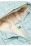 Girl's water green faux fur lined goose down padded jacket with zipper closure - 3