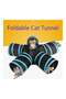 5-Way Foldable Tunnel Tube Play Toy Black/Blue 25x110x25cm - 3