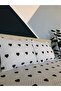 Heart Double Size 3 Piece Bedspread Set - 200X240 cm - White Black with Pvc Bag - 3